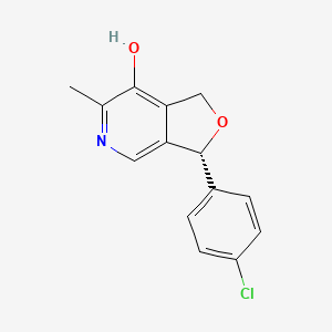 molecular formula C14H12ClNO2 B3045551 Cicletanine, (R)- CAS No. 109708-40-9