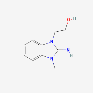 molecular formula C10H13N3O B3045554 2-(2-imino-3-methyl-2,3-dihydro-1H-benzimidazol-1-yl)ethanol CAS No. 109753-47-1