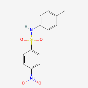 molecular formula C13H12N2O4S B3045560 Benzenesulfonamide, N-(4-methylphenyl)-4-nitro- CAS No. 109845-76-3