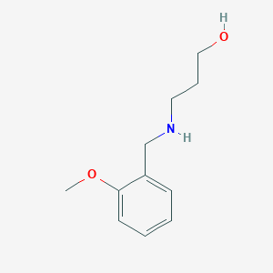 molecular formula C11H17NO2 B3045563 1-Propanol, 3-[[(2-methoxyphenyl)methyl]amino]- CAS No. 109926-16-1