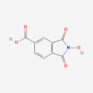 molecular formula C9H5NO5 B3045573 1H-Isoindole-5-carboxylic acid, 2,3-dihydro-2-hydroxy-1,3-dioxo- CAS No. 110167-77-6