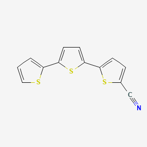 molecular formula C13H7NS3 B3045576 (2,2':5',2''-Terthiophenyl)-5-carbonitrile CAS No. 110230-97-2