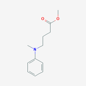 molecular formula C12H17NO2 B3045580 Butanoic acid, 4-(methylphenylamino)-, methyl ester CAS No. 110324-86-2