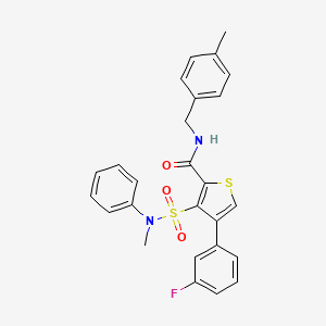 molecular formula C26H23FN2O3S2 B3045610 4-(3-fluorophenyl)-N-(4-methylbenzyl)-3-[methyl(phenyl)sulfamoyl]thiophene-2-carboxamide CAS No. 1105197-46-3