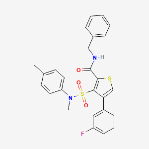 molecular formula C26H23FN2O3S2 B3045611 N-benzyl-4-(3-fluorophenyl)-3-[methyl(4-methylphenyl)sulfamoyl]thiophene-2-carboxamide CAS No. 1105197-54-3