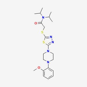 N,N-diisopropyl-2-((5-(4-(2-methoxyphenyl)piperazin-1-yl)-1,3,4-thiadiazol-2-yl)thio)acetamide