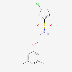 molecular formula C14H16ClNO3S2 B3045621 5-chloro-N-(2-(3,5-dimethylphenoxy)ethyl)thiophene-2-sulfonamide CAS No. 1105235-72-0