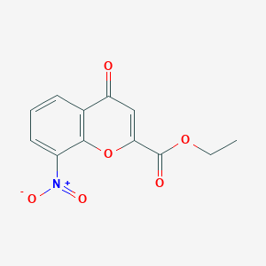 molecular formula C12H9NO6 B3045626 8-硝基-4-氧代-4H-苯并吡喃-2-甲酸乙酯 CAS No. 110683-75-5