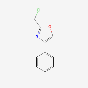 molecular formula C10H8ClNO B3045628 Oxazole, 2-(chloromethyl)-4-phenyl- CAS No. 110704-37-5