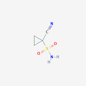 molecular formula C4H6N2O2S B3045631 1-Cyanocyclopropane-1-sulfonamide CAS No. 1108658-23-6