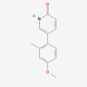 molecular formula C13H13NO2 B3045645 2-Hydroxy-5-(4-methoxy-2-methylphenyl)pyridine CAS No. 1111110-07-6
