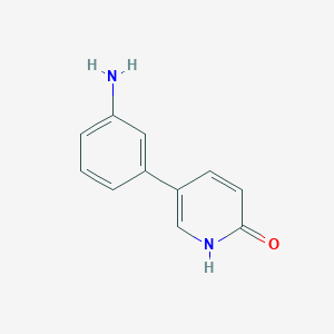 molecular formula C11H10N2O B3045647 5-(3-Aminophenyl)pyridin-2(1H)-one CAS No. 1111115-30-0