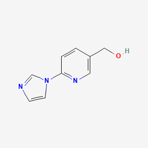 molecular formula C9H9N3O B3045657 [6-(1H-咪唑-1-基)吡啶-3-基]甲醇 CAS No. 111205-02-8
