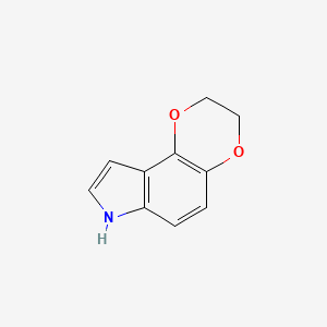 molecular formula C10H9NO2 B3045666 7H-1,4-Dioxino[2,3-e]indole, 2,3-dihydro- CAS No. 111506-26-4
