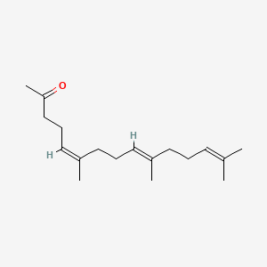 molecular formula C18H30O B3045670 (5Z,9E)-6,10,14-trimethylpentadeca-5,9,13-trien-2-one CAS No. 1117-51-7