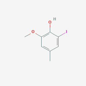 molecular formula C8H9IO2 B3045672 Phenol, 2-iodo-6-methoxy-4-methyl- CAS No. 111726-48-8