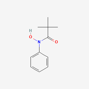 molecular formula C11H15NO2 B3045673 Propanamide, N-hydroxy-2,2-dimethyl-N-phenyl- CAS No. 111750-22-2
