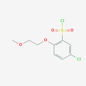 molecular formula C9H10Cl2O4S B3045675 5-Chloro-2-(2-methoxyethoxy)benzene-1-sulfonyl chloride CAS No. 111762-21-1