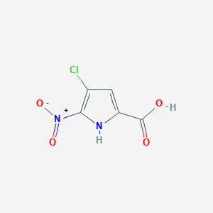 molecular formula C5H3ClN2O4 B3045684 4-chloro-5-nitro-1H-pyrrole-2-carboxylic acid CAS No. 1118787-10-2