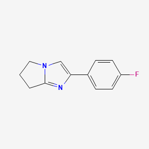 molecular formula C12H11FN2 B3045686 5H-Pyrrolo[1,2-a]imidazole, 2-(4-fluorophenyl)-6,7-dihydro- CAS No. 111883-62-6