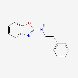 molecular formula C15H14N2O B3045687 2-Benzoxazolamine, N-(2-phenylethyl)- CAS No. 111888-33-6