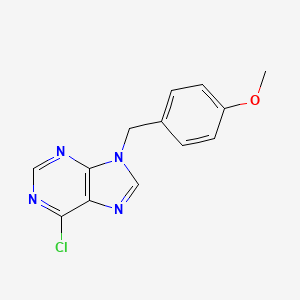 molecular formula C13H11ClN4O B3045696 9H-Purine, 6-chloro-9-[(4-methoxyphenyl)methyl]- CAS No. 112088-76-3