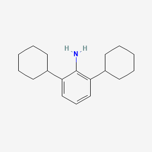molecular formula C18H27N B3045702 2,6-Dicyclohexylaniline CAS No. 112121-78-5