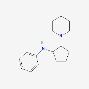 molecular formula C16H24N2 B3045705 N-(2-(Piperidin-1-yl)cyclopentyl)aniline CAS No. 112217-85-3