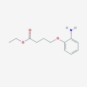 molecular formula C12H17NO3 B3045708 Butanoic acid, 4-(2-aminophenoxy)-, ethyl ester CAS No. 112290-16-1