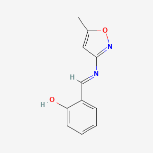 molecular formula C11H10N2O2 B3045724 苯酚，2-[[(5-甲基-3-异恶唑基)亚氨基]甲基]- CAS No. 112633-43-9