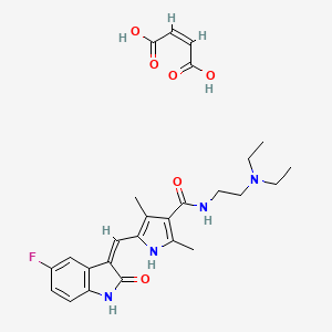 molecular formula C26H31FN4O6 B3045727 Sunitinib maleate CAS No. 1126641-10-8
