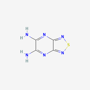 molecular formula C4H4N6S B3045740 [1,2,5]噻二唑并[3,4-b]吡嗪-5,6-二胺 CAS No. 113035-18-0