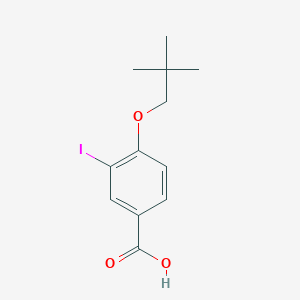 molecular formula C12H15IO3 B3045749 3-Iodo-4-(neopentyloxy)benzoic acid CAS No. 1131614-48-6