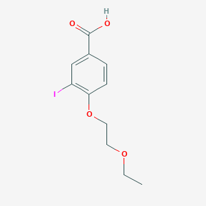 molecular formula C11H13IO4 B3045751 4-(2-Ethoxyethoxy)-3-iodobenzoic acid CAS No. 1131614-52-2