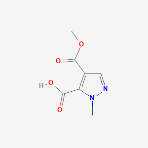 molecular formula C7H8N2O4 B3045757 4-(Methoxycarbonyl)-1-methyl-1H-pyrazole-5-carboxylic acid CAS No. 1131912-84-9