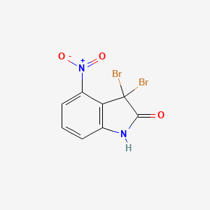 molecular formula C8H4Br2N2O3 B3045767 3,3-二溴-4-硝基-噁吲哚 CAS No. 113423-47-5