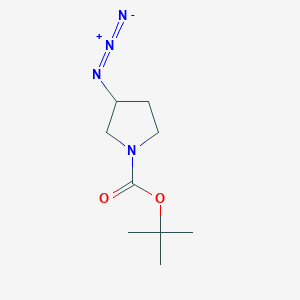 molecular formula C9H16N4O2 B3045770 1-Pyrrolidinecarboxylic acid, 3-azido-, 1,1-dimethylethyl ester CAS No. 113451-52-8