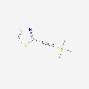 molecular formula C8H11NSSi B3045780 Thiazole, 2-[(trimethylsilyl)ethynyl]- CAS No. 113705-15-0