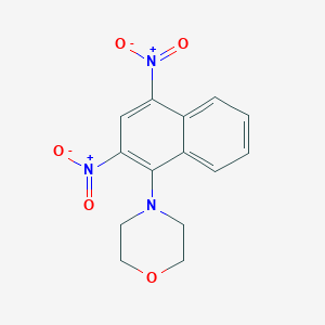 molecular formula C14H13N3O5 B3045783 4-(2,4-Dinitronaphthalen-1-yl)morpholine CAS No. 113748-36-0