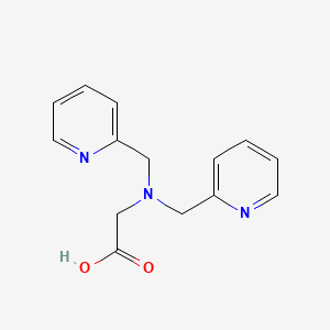 molecular formula C14H15N3O2 B3045784 Glycine, N,N-bis(2-pyridinylmethyl)- CAS No. 113749-54-5