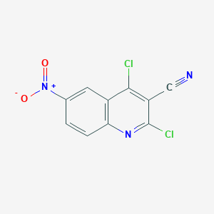 molecular formula C10H3Cl2N3O2 B3045789 2,4-Dichloro-6-nitroquinoline-3-carbonitrile CAS No. 113944-49-3