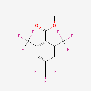 molecular formula C11H5F9O2 B3045797 Methyl 2,4,6-Tris(trifluoromethyl)benzoate CAS No. 114071-23-7