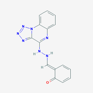 (6E)-6-[[2-(tetrazolo[1,5-a]quinoxalin-4-yl)hydrazinyl]methylidene]cyclohexa-2,4-dien-1-one