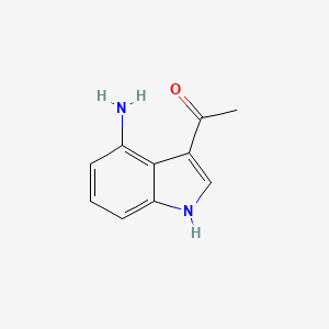molecular formula C10H10N2O B3045821 1-(4-amino-1H-indol-3-yl)ethanone CAS No. 114495-28-2
