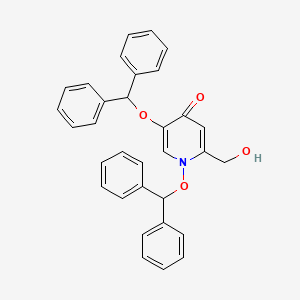 4(1H)-Pyridinone, 1,5-bis(diphenylmethoxy)-2-(hydroxymethyl)-