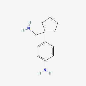 4-[1-(Aminomethyl)cyclopentyl]aniline