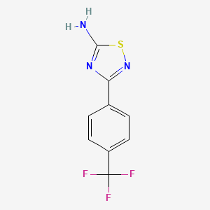 molecular formula C9H6F3N3S B3045868 3-(4-Trifluoromethylphenyl)-5-amino-[1,2,4]thiadiazole CAS No. 1153981-93-1