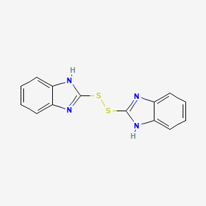 molecular formula C14H10N4S2 B3045876 2,2'-Dithiobis-3a,7a-dihydro-1H-benzimidazole CAS No. 1155-37-9