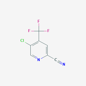 molecular formula C7H2ClF3N2 B3045880 5-氯-4-(三氟甲基)吡啶腈 CAS No. 1156542-28-7