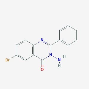 molecular formula C14H10BrN3O B3045881 3-amino-6-bromo-2-phenylquinazolin-4(3H)-one CAS No. 115754-65-9